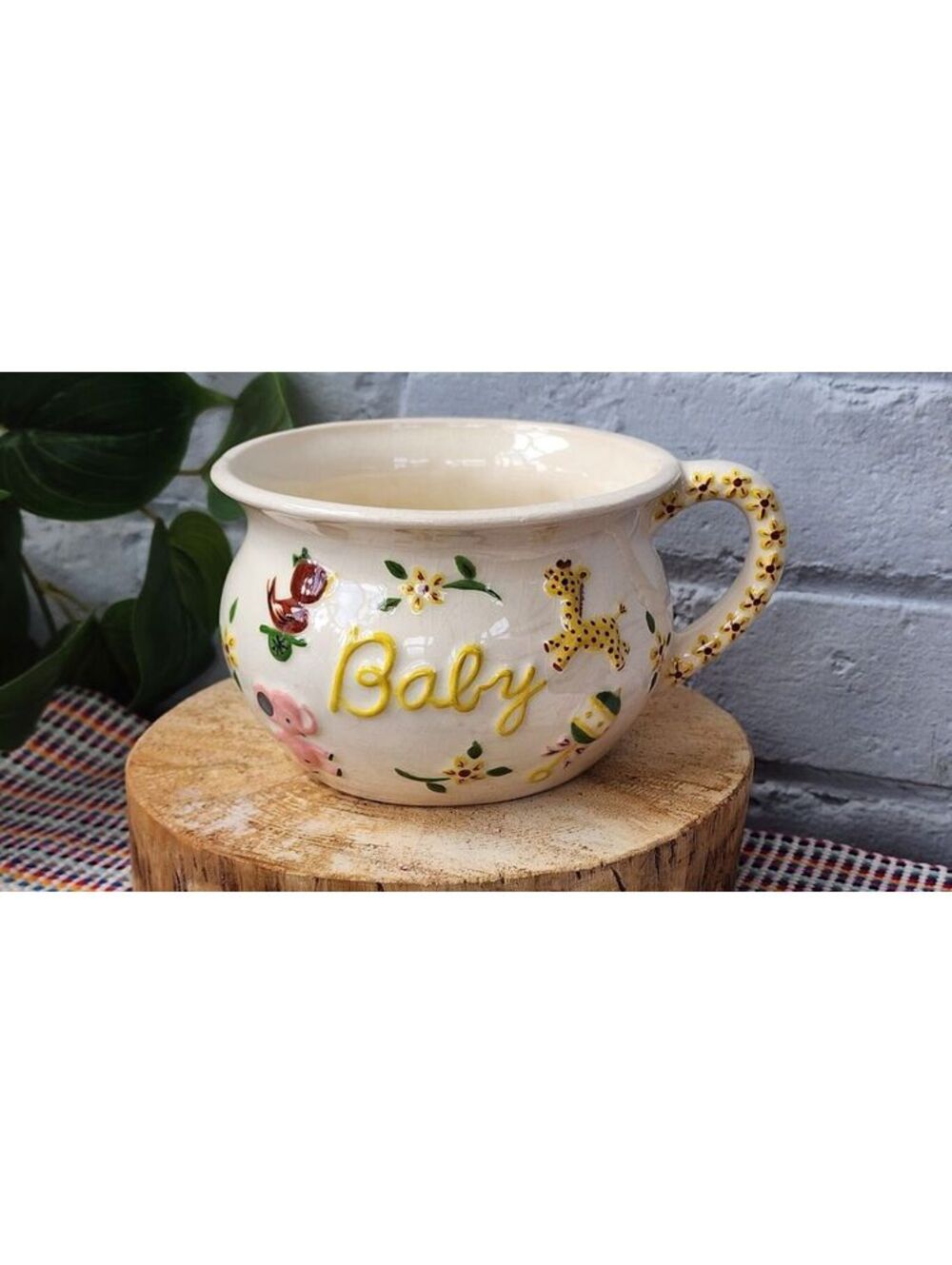 Vintage Baby Ceramic Nursery Keepsake Vessel
